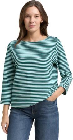 TOM TAILOR Langarmshirt mit Knöpfen an der Schulter