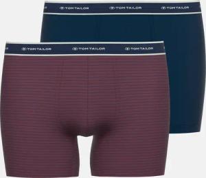 TOM TAILOR Lange Unterhose "Kentucky" Logobund, basic, gestreift, eng, bequem, weich, Baumwollmix