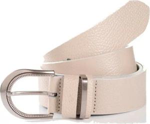 TOM TAILOR Ledergürtel TTSANDRA 3,5 cm breiter Damengürtel, genarbte Oberfläche, Schließe silberfarben