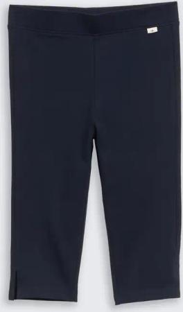 TOM TAILOR Mädchen Basic Capri Leggings, blau, Uni, Gr. 128/134