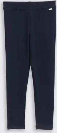 TOM TAILOR Mädchen Basic Leggings mit weichem Innenfutter, blau, Uni, Gr. 104/110