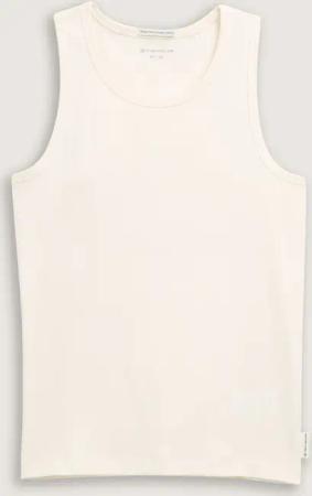 TOM TAILOR Mädchen Basic Ripp Top mit Bio-Baumwolle, weiß, Uni, Gr. 140