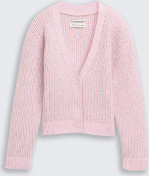 TOM TAILOR Mädchen Cardigan mit leichten Ballonärmeln, bunt, Uni, Gr. 92/98