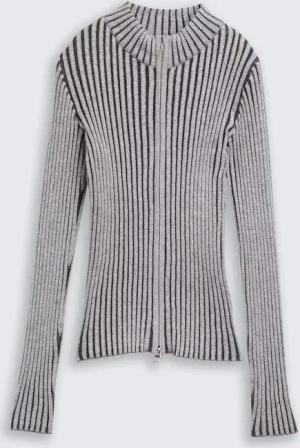 TOM TAILOR Mädchen Cardigan mit Reißverschluss, grau, Uni, Gr. 152