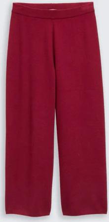TOM TAILOR Mädchen Cozy Wide Leg Strickhose, rot, Uni, Gr. 140