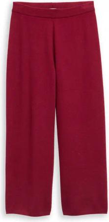 TOM TAILOR Mädchen Cozy Wide Leg Strickhose, rot, Uni, Gr. 170