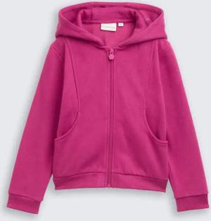 TOM TAILOR Mädchen Cropped Hoodie Sweatjacke mit Rückenprint, rosa, Uni, Gr. 92/98