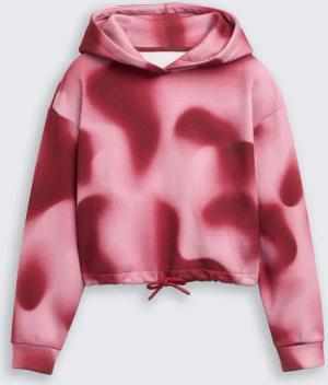 TOM TAILOR Mädchen Cropped Hoodie Sweatshirt mit Batikmuster, rot, Farbverlauf, Gr. 152