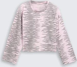 TOM TAILOR Mädchen Cropped Langarmshirt mit Muster, rosa, Gemustert, Gr. 176