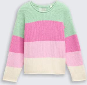 TOM TAILOR Mädchen Cropped Strickpullover, grün, Uni, Gr. 92/98