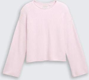 TOM TAILOR Mädchen Cropped Strickpullover, rosa, Uni, Gr. 128
