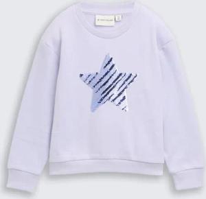 TOM TAILOR Mädchen Cropped Sweatshirt mit Wendepailletten, bunt, Uni, Gr. 116/122