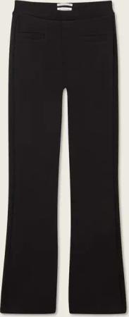 TOM TAILOR Mädchen Flared Leggings mit elastischem Bund, schwarz, Uni, Gr. 128