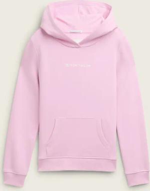 TOM TAILOR Mädchen Hoodie Sweatshirt mit Logo-Print, lila, Uni, Gr. 128
