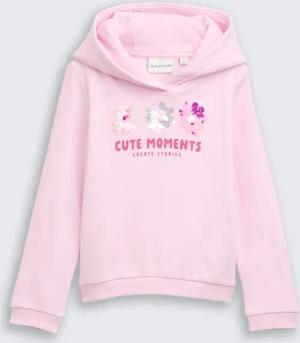 TOM TAILOR Mädchen Hoodie Sweatshirt mit Wendepailletten, bunt, Uni, Gr. 92/98