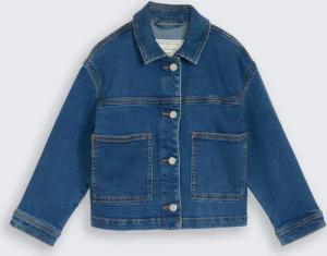 TOM TAILOR Mädchen Jeansjacke mit Stretch, blau, Uni, Gr. 116/122