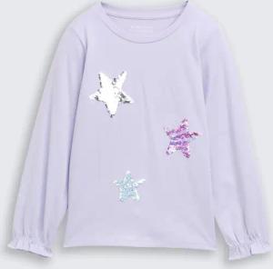 TOM TAILOR Mädchen Langarmshirt mit Wendepailletten, bunt, Uni, Gr. 116/122