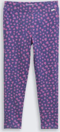 TOM TAILOR Mädchen Leggings mit Allover-Print, blau, Gemustert, Gr. 92/98