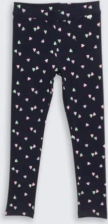 TOM TAILOR Mädchen Leggings mit Allover-Print, blau, Uni, Gr. 104/110