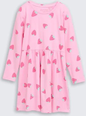 TOM TAILOR Mädchen Mini-Kleid aus Jersey, rosa, Gemustert, Gr. 128/134