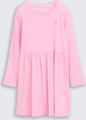 TOM TAILOR Mädchen Mini-Kleid mit Rippstruktur, rosa, Uni, Gr. 128/134