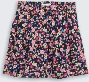 TOM TAILOR Mädchen Mini-Rock mit Blumenmuster, blau, Geblümt, Gr. 104/110