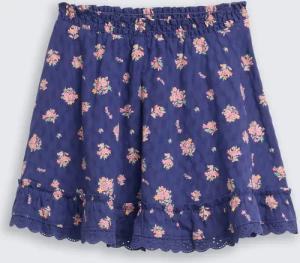 TOM TAILOR Mädchen Mini-Rock mit Blumenmuster, blau, Geblümt, Gr. 92/98