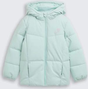 TOM TAILOR Mädchen Puffer-Jacke mit Kapuze, blau, Uni, Gr. 104/110