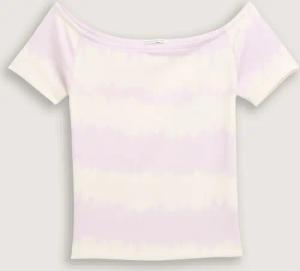 TOM TAILOR Mädchen Ripp T-Shirt im Batik-Look, lila, Farbverlauf, Gr. 176