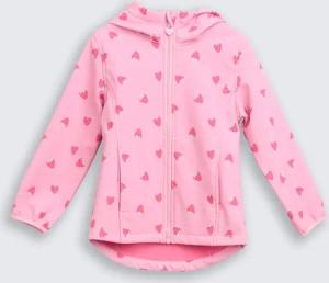 TOM TAILOR Mädchen Softshell Jacke mit wasserabweisender Funktion, rosa, Gemustert, Gr. 128/134