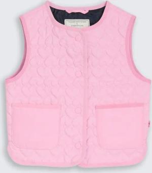 TOM TAILOR Mädchen Steppweste mit Herzmuster, rosa, Uni, Gr. 104/110