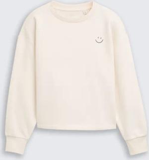 TOM TAILOR Mädchen Sweatshirt mit Rückenprint, braun, Uni, Gr. 128