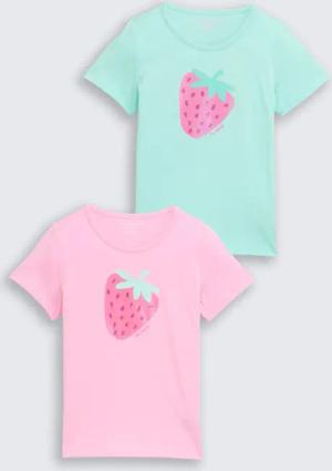 TOM TAILOR Mädchen T-Shirt im 2er-Pack, grün, Uni, Gr. 116/122