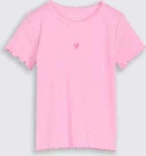 TOM TAILOR Mädchen T-Shirt mit Stickerei, rosa, Uni, Gr. 92/98