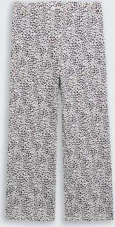 TOM TAILOR Mädchen Wide Leg Hose mit Muster, grau, Animalprint, Gr. 128