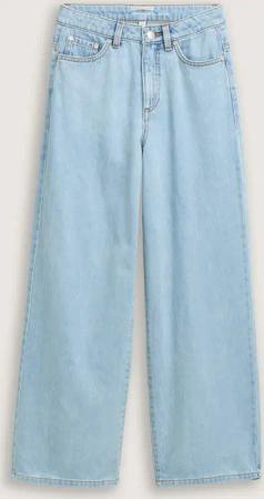 TOM TAILOR Mädchen Wide Leg Jeans, blau, Uni, Gr. 146