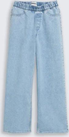 TOM TAILOR Mädchen Wide Leg Jeans mit Stretch, blau, Uni, Gr. 140