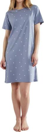 TOM TAILOR Nachthemd TOM TAILOR Damen Nachthemd blau gepunktet (1-tlg)