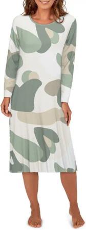 TOM TAILOR Nachthemd TOM TAILOR Damen Nachthemd grün bedruckt (1-tlg)
