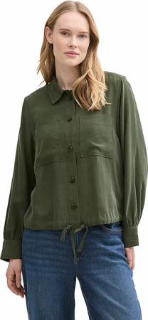 TOM TAILOR Overshirt  dunkelgrün | 36
