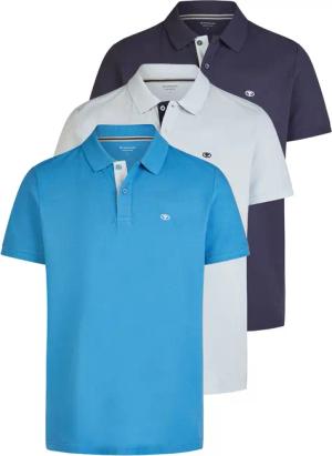 Tom Tailor Poloshirt Herren Kurzarm Baumwolle Regular Fit 3er Set-Pack