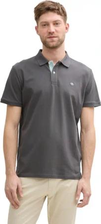 TOM TAILOR Poloshirt mit Knopfleiste und Logo