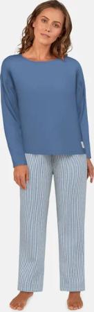 TOM TAILOR Pyjama "Positivism" 2 tlg. Streifendesign, Langarm, Rundhalsausschnitt, lange Hose, Baumwollmix