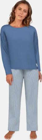 TOM TAILOR Pyjama Positivism (2 tlg) Streifendesign, Langarm, Rundhalsausschnitt, lange Hose, Baumwollmix