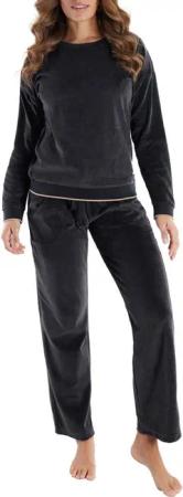 TOM TAILOR Pyjama TOM TAILOR Damen Pyjama schwarz uni (1 tlg)