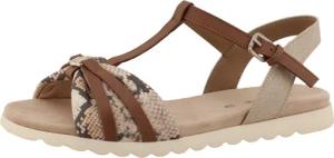 TOM TAILOR Riemchensandale Platau, Sandalette, Sommerschuh mit Kontrastbesatz in Snake-Optik
