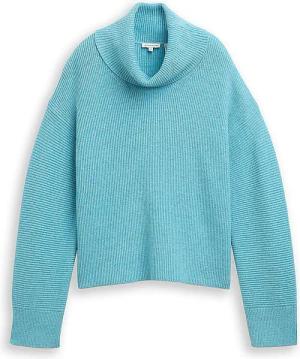 TOM TAILOR Rollkragenpullover Oversized Fit petrol | S