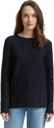 TOM TAILOR Rundhalspullover aus Rippstrick