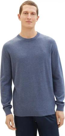 TOM TAILOR Rundhalspullover mit Logostickerei