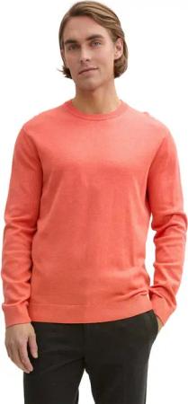 TOM TAILOR Rundhalspullover mit Logostickerei